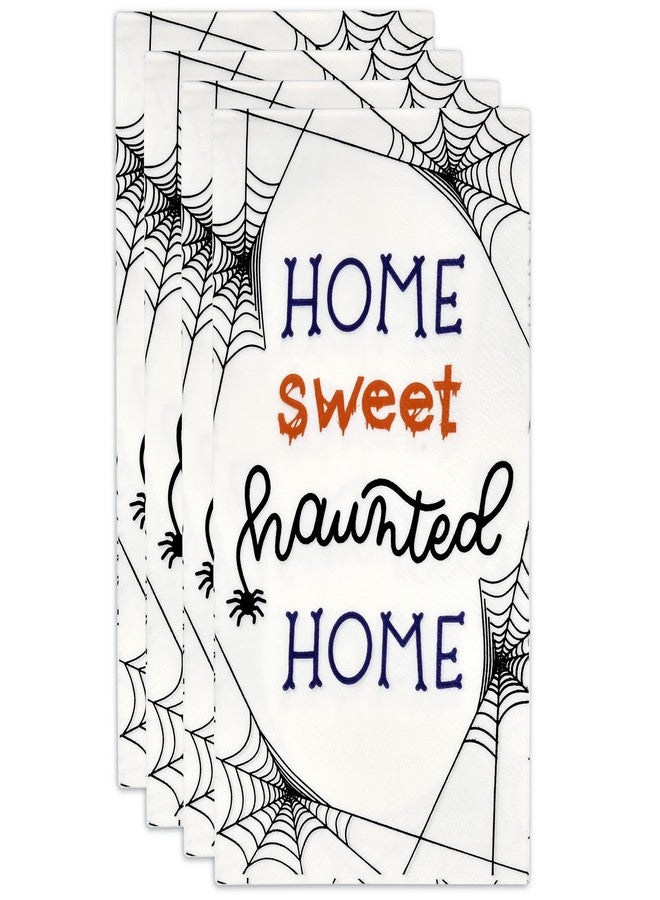 Gift Boutique Halloween Guest Napkins 100 Count Disposable Paper Hand Towels Black Orange Purple for Bathroom Buffet Dinner Haunted Home Party Decor - Image 2