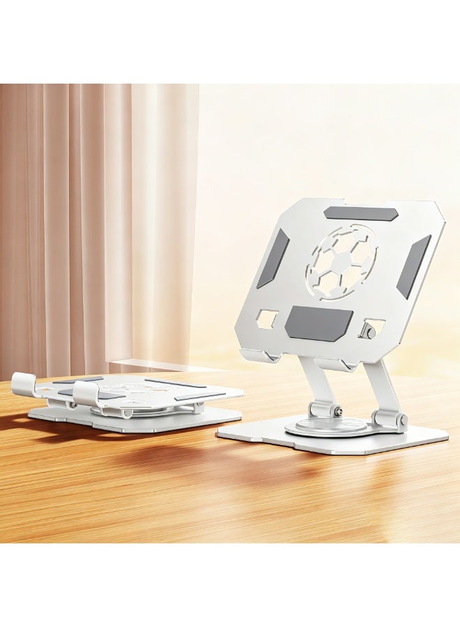Tablet Holder Stand, Dual Rod Adjustable Aluminum Desktop Stand, Compatible with 4.7-16.9" iPads, Surface Tablets, Portable Monitors, Kindle & More