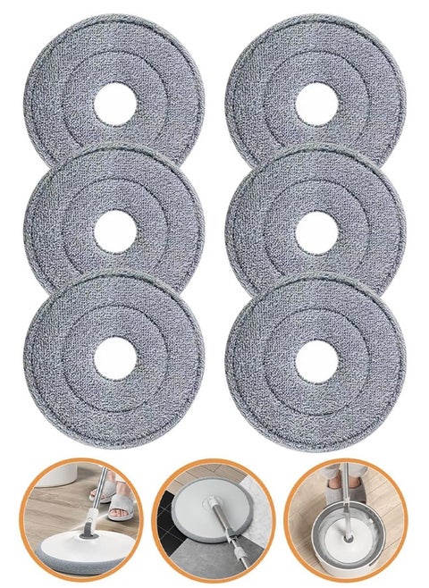 6 Pack Mop Cloth Replacement Mop Head, Mop Replacement Parts, Washable Microfiber Cloth Pads for Floor Cleaning