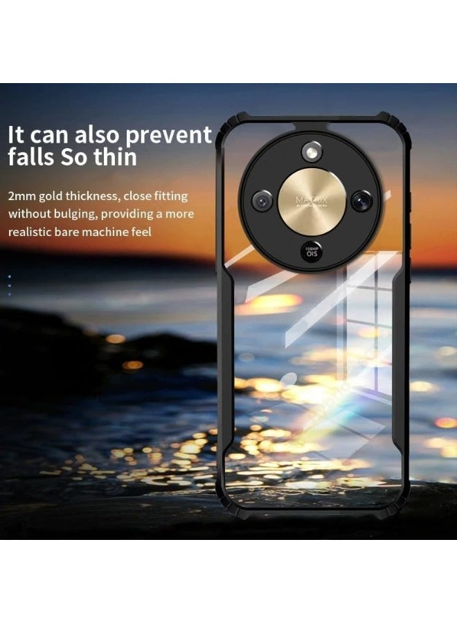 general Case Compatible with Honor X9d 5G [Droproof] [Sweat-Proof] [Fingerprint-Proof] Shockproof TPU+PC Clear Protective Phone Case - Image 3