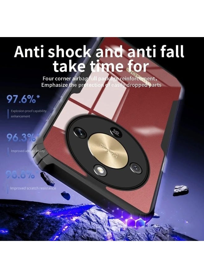 general Case Compatible with Honor X9d 5G [Droproof] [Sweat-Proof] [Fingerprint-Proof] Shockproof TPU+PC Clear Protective Phone Case - Image 4