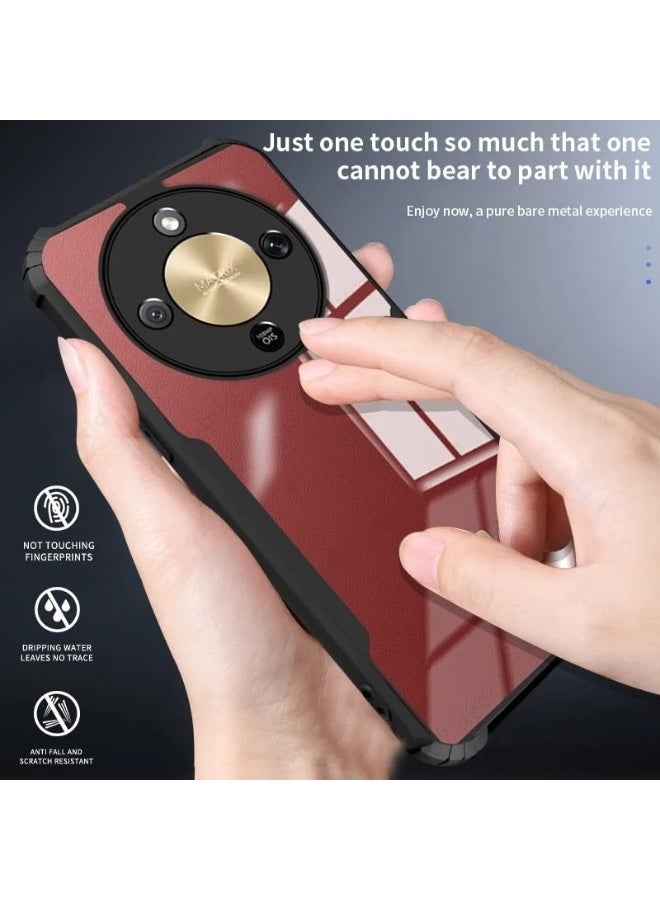 general Case Compatible with Honor X9d 5G [Droproof] [Sweat-Proof] [Fingerprint-Proof] Shockproof TPU+PC Clear Protective Phone Case - Image 5