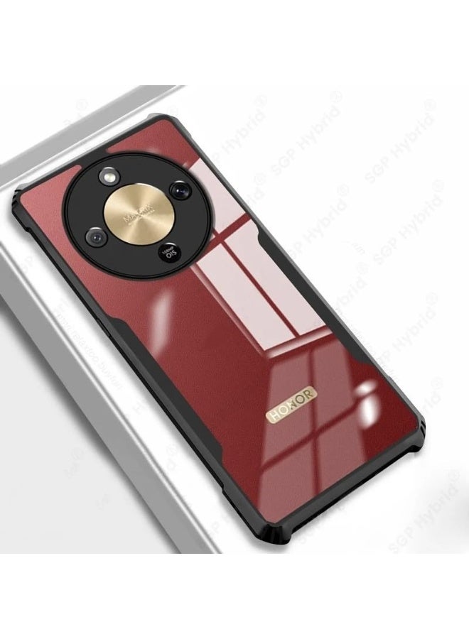 general Case Compatible with Honor X9d 5G [Droproof] [Sweat-Proof] [Fingerprint-Proof] Shockproof TPU+PC Clear Protective Phone Case - Image 1