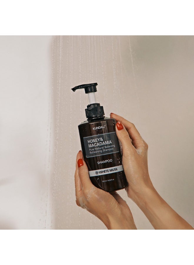 KUNDAL HONEY & MACADAMIA NATURE SHAMPOO 500ML - WHITE MUSK - Image 4