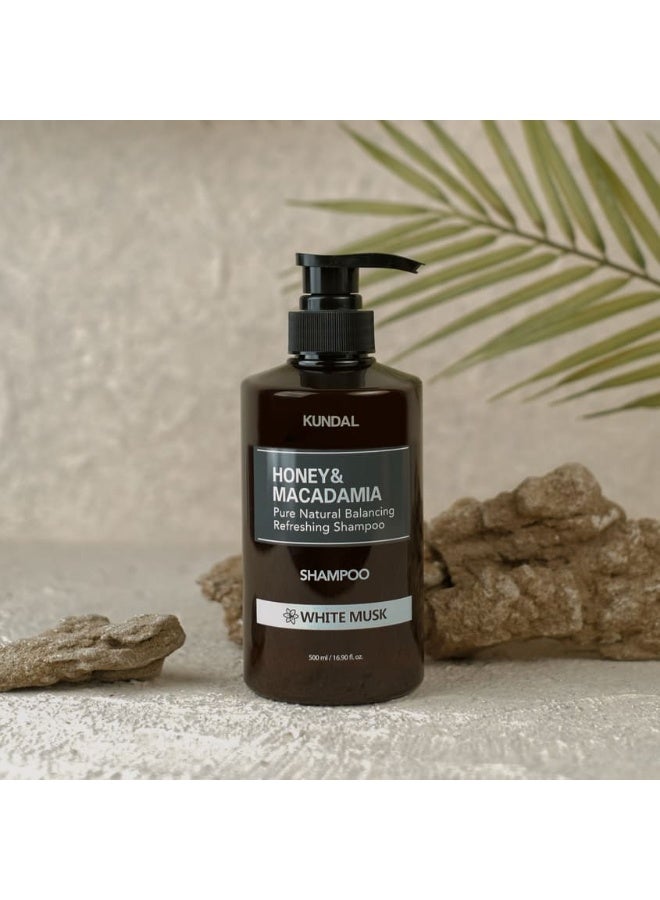 KUNDAL HONEY & MACADAMIA NATURE SHAMPOO 500ML - WHITE MUSK - Image 3