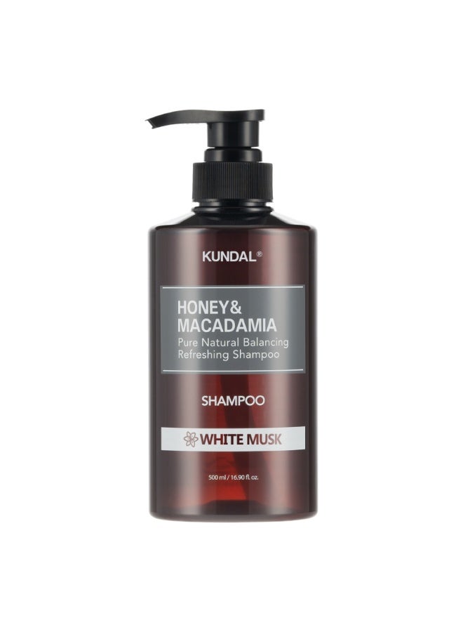 KUNDAL HONEY & MACADAMIA NATURE SHAMPOO 500ML - WHITE MUSK - Image 1