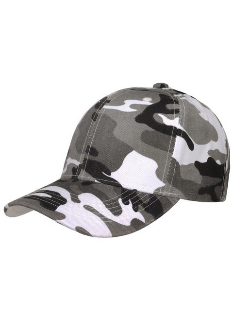 Baseball Cap Adjustable Size for Running Workouts and Outdoor Activities All Seasons (1pc Grey Camo)