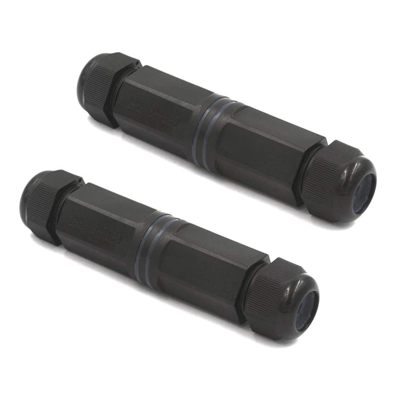 SETH ENTERPRISES (2pcs Pack Waterproof RJ45 Coupler IP67, CAT6/CAT5E/CAT5 Female To Female Coupler Connector Shielded 8Pin For Outdoor Ethernet LAN Cable - Image 2