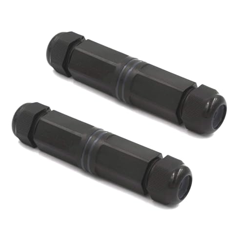 SETH ENTERPRISES (2pcs Pack Waterproof RJ45 Coupler IP67, CAT6/CAT5E/CAT5 Female To Female Coupler Connector Shielded 8Pin For Outdoor Ethernet LAN Cable - Image 1
