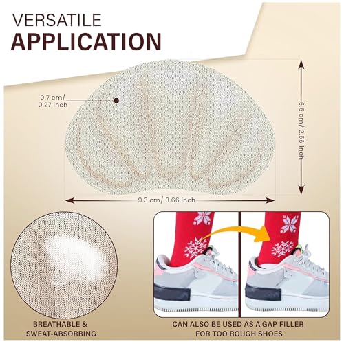 NOTYEX Back of Heel Inserts Cushion Pads Heel Grips Liner Shoe Insoles for Loose Sneaker, Shoes & Boots Heel Protector Filler Insert Pads, Too Big Boots, Improve Shoe Fit and Comfort For Men Women (Black, Pair Of 1) - Image 2
