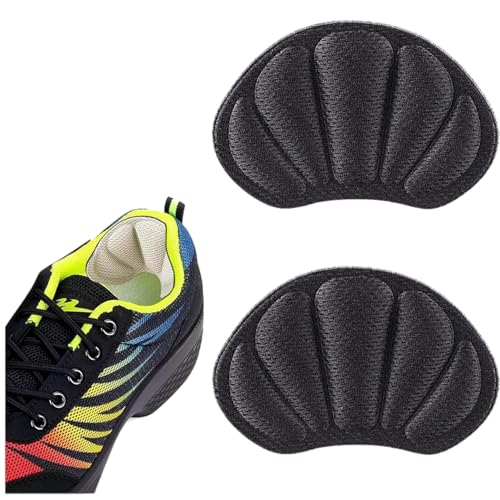 NOTYEX Back of Heel Inserts Cushion Pads Heel Grips Liner Shoe Insoles for Loose Sneaker, Shoes & Boots Heel Protector Filler Insert Pads, Too Big Boots, Improve Shoe Fit and Comfort For Men Women (Black, Pair Of 1) - Image 1