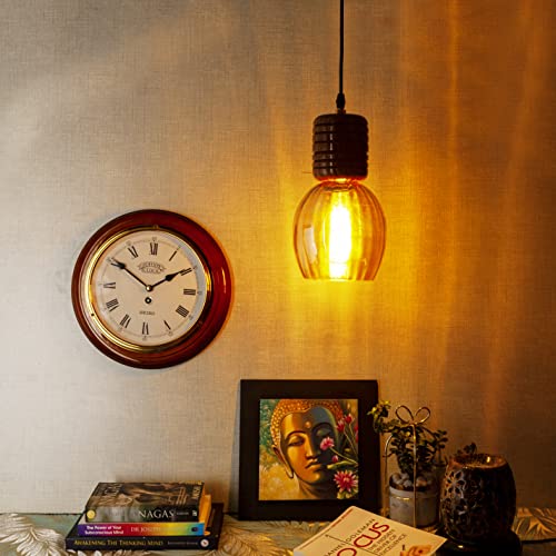 Green House Handmade Sheesham Wood Hanging Pendant Ceiling Jhumar | Home Decor Lighting | E27 Bulb Holder(Bulb not Included) | Lustre Glass | Living Room, Dining Room, Bedroom, Hallway - Image 4