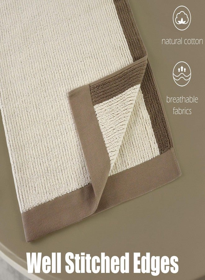 Cleanbear Shower Towels for Bathroom - Ultra Soft Bath Towels Set of 2, 520 GSM, 500,000 Dense Loops per Side, Quick-Dry and Highly Absorbent, 54 x 28 Inches, Light-Brown - Image 4