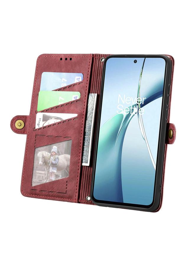 اس-توب جراب لهاتف Huawei nova 13 Pro، جراب هاتف جلدي بسحاب هندسي ومشبك جانبي - Image 3