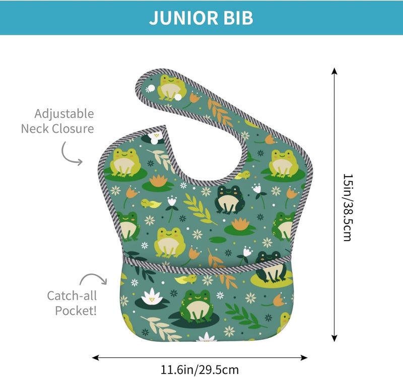 Qwalnely Cute Bibs 2Packs for 624 Months Washable Fabric Waterproof - Image 3