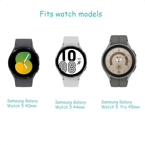 Snowoxen Galaxy Watch 5 Bands 2 Packs, Compatible with Samsung Galaxy Watch 5 Pro 45mm/ 5 40mm/ 5 44mm Band, 20mm Genuine Leather Quick Release Women Men's Watch Band (Black+Brown01) - Image 3