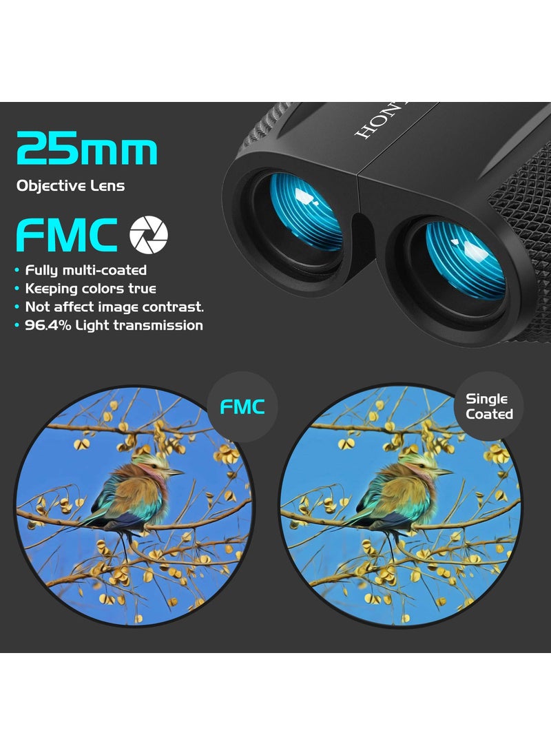 Hontry Hontry Binoculars for Adults and Kids, 10x25 Compact Binoculars for Bird Watching, Theater and Concerts, Hunting and Sport Games  - Image 3