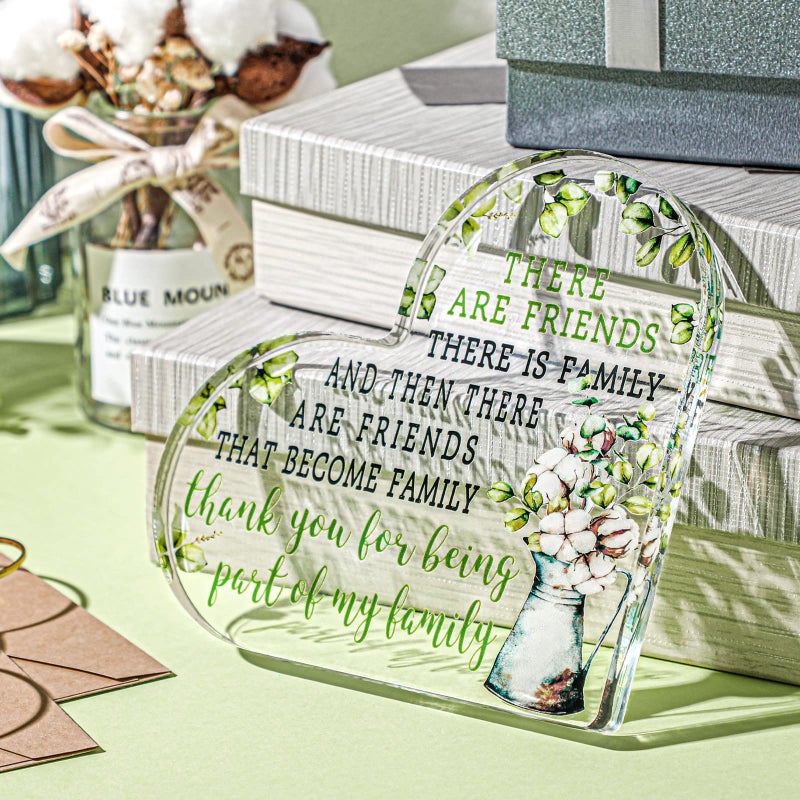 Chunful Chunful Gift for Friend Friendship Gift for Woman Birthday Gifts for Friend Going Away Gifts Plaque for Coworker Woman Retirement Gifts Acrylic Plaque for Friendship Keepsake Decor (Eucalyptus)  - Image 2