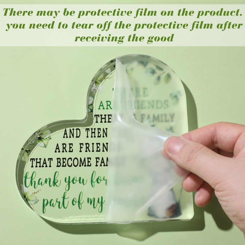 Chunful Chunful Gift for Friend Friendship Gift for Woman Birthday Gifts for Friend Going Away Gifts Plaque for Coworker Woman Retirement Gifts Acrylic Plaque for Friendship Keepsake Decor (Eucalyptus)  - Image 4