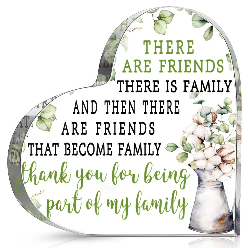 Chunful Chunful Gift for Friend Friendship Gift for Woman Birthday Gifts for Friend Going Away Gifts Plaque for Coworker Woman Retirement Gifts Acrylic Plaque for Friendship Keepsake Decor (Eucalyptus)  - Image 1