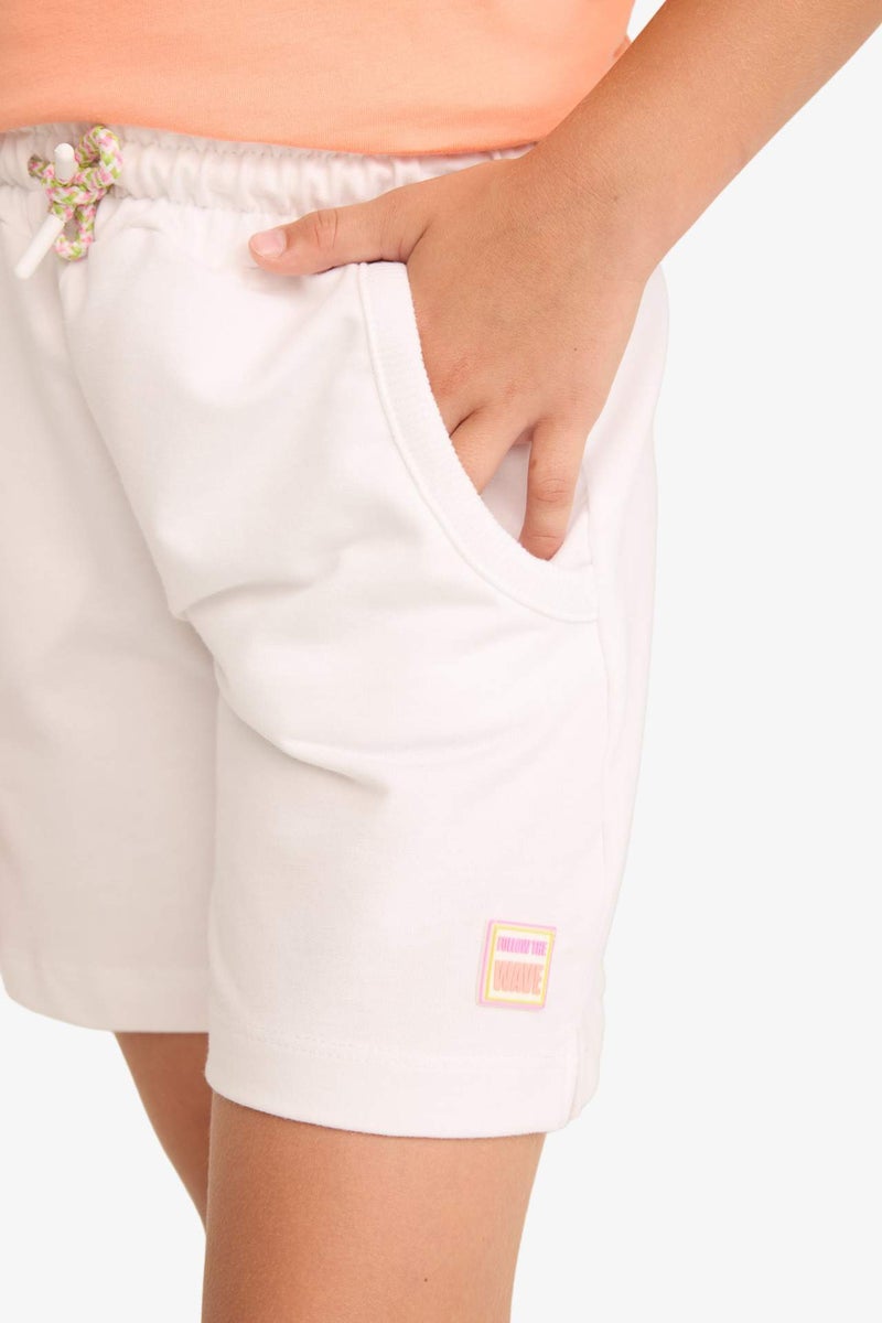 DeFacto Girl Flexible Waist White Shorts - Image 4