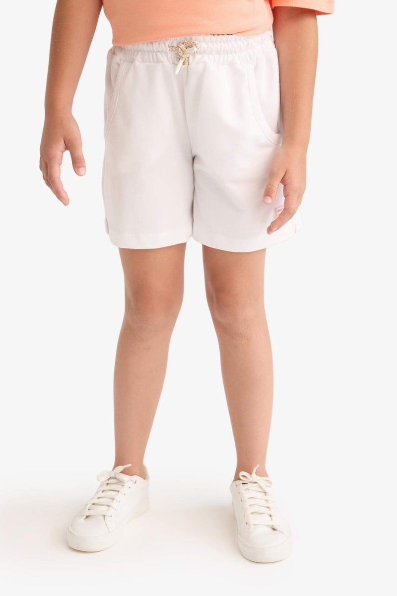 DeFacto Girl Flexible Waist White Shorts - Image 3