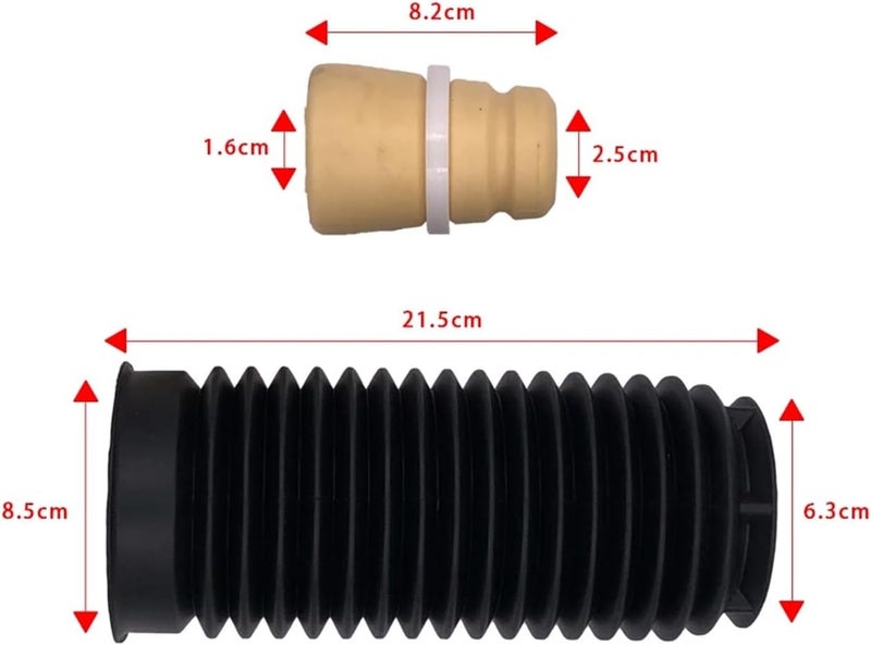 QASULER Car Front Shock Absorber Buffer Rubber Boot Set - Image 2
