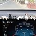 Kiofs Cat Car Dashboard Decor Rear View Mirror Accessories Set of 6 Mini Cats Cute Car Decorations Interior Computer Monitor Figurines for Women Girl - Image 2