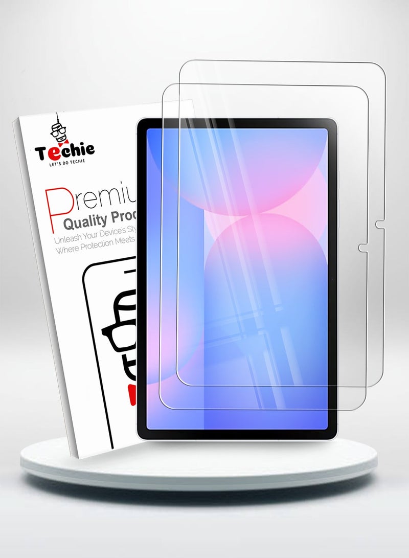 Techie 2 Pack of Samsung Galaxy Tab S10 11" 2024/ Tab S9 FE 10.9"/ Tab S9 2023/ Tab S8 2022/ Tab S7 2020 11 inch HD Clear Tempered Glass Screen Protector Bubble Free Easy Installation - Image 1