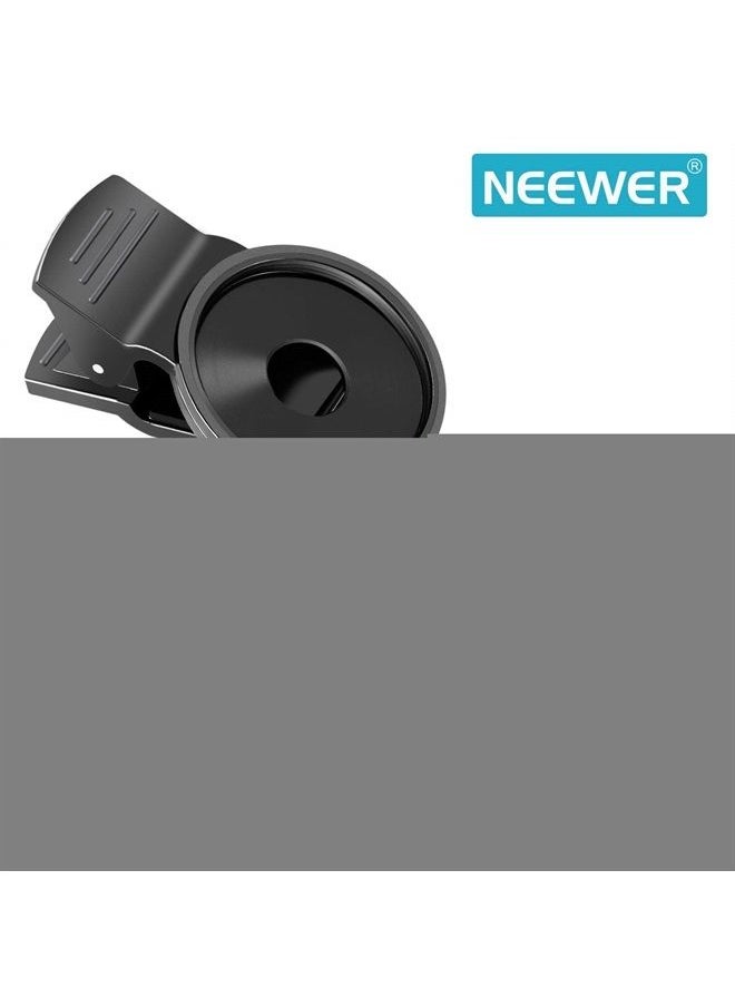 Neewer - NEEWER 37mm Clip On ND2-ND400 Phone Lens ND Filter Kit: Adjustable Neutral Density Filter with Phone Clip Compatible with iPhone 14/14Pro/14Pro Max Samsung Android Smartphones iPad and More - Image 1