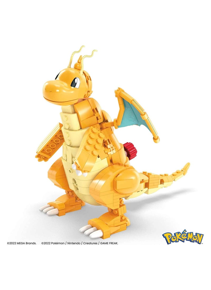Pokemon Mega Construx Pokemon Dragonite Figure with Motion Building Set  - Image 1