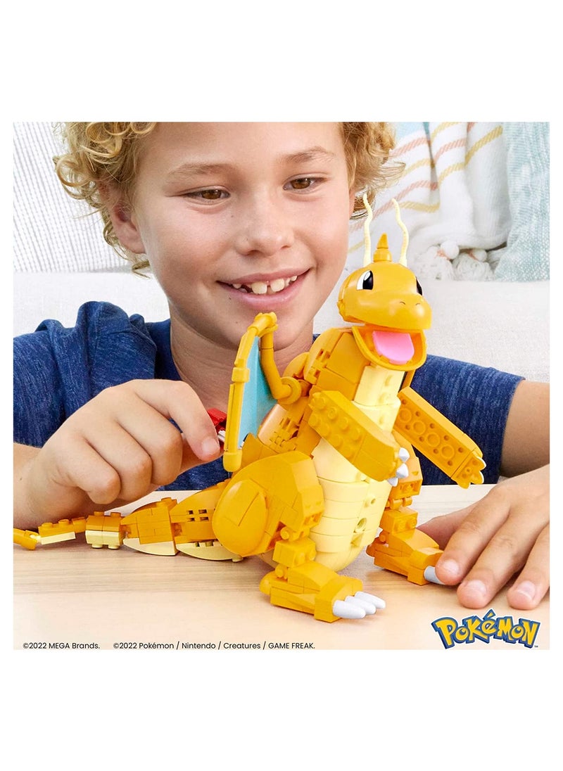 Pokemon Mega Construx Pokemon Dragonite Figure with Motion Building Set  - Image 3