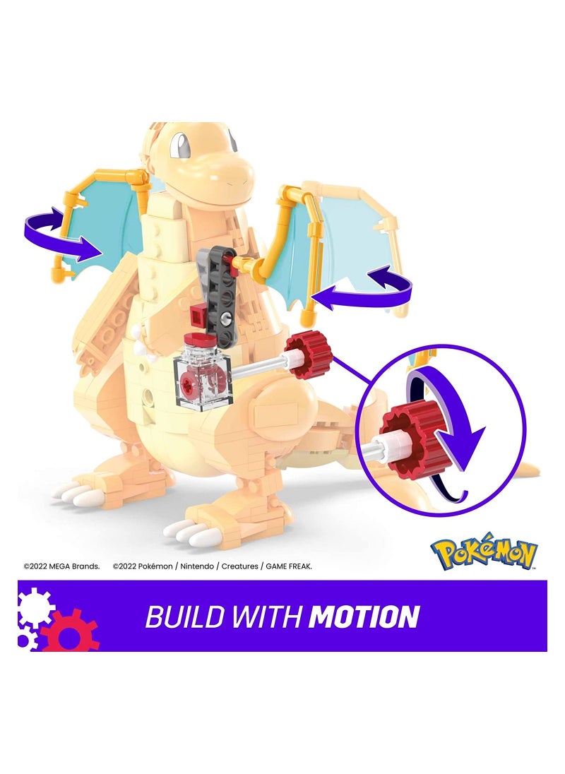 Pokemon Mega Construx Pokemon Dragonite Figure with Motion Building Set  - Image 2