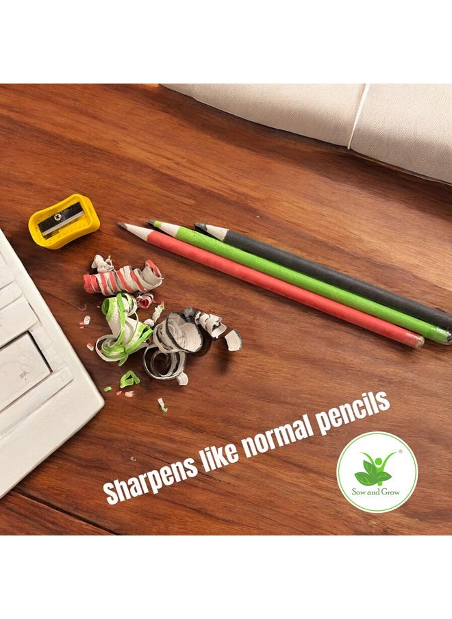 Sow and Grow Sow and Grow Plantable Pencils (Pack Of 10 Single Pencils) Made With 100% Recycled Paper|Eco Friendly|Return Gift|Corporate Gifting|Green  - Image 5