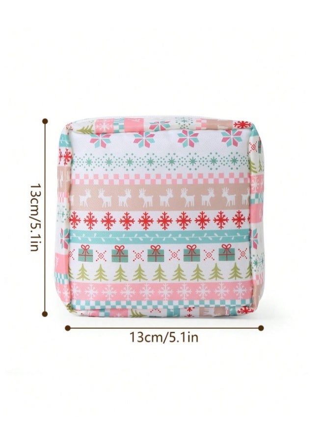 1PC Portable Sanitary Pad Bag Zippered Oxford Cloth Pouch for Pads, Toiletries, Makeup, or Coins. Stylish, Multi-Functional Travel Organizer for Girls and Women. Great for School, Office, or Holiday Gifts. - Image 3