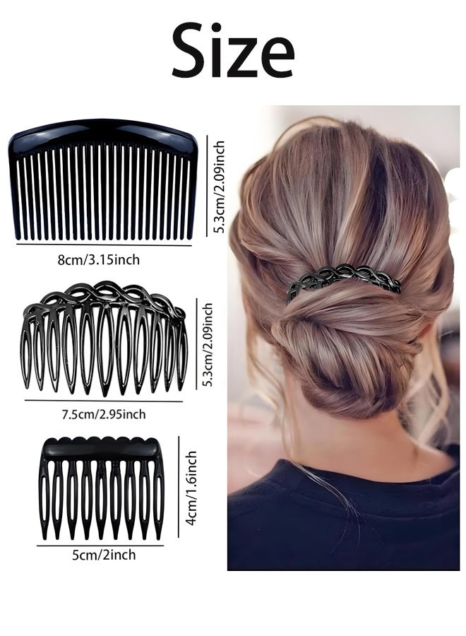 مكمهينغ بوب مجموعة مكونة من 12 قطعة من أمشاط وشرائح الشعر الجانبية الفرنسية للنساء، مثالية للشعر الناعم، مع زخارف ملتوية، إكسسوارات شعر مثالية للفتيات والنساء وإطلالات الزفاف - Image 2
