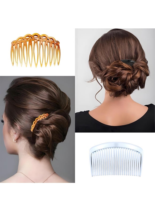 مكمهينغ بوب مجموعة مكونة من 12 قطعة من أمشاط وشرائح الشعر الجانبية الفرنسية للنساء، مثالية للشعر الناعم، مع زخارف ملتوية، إكسسوارات شعر مثالية للفتيات والنساء وإطلالات الزفاف - Image 3