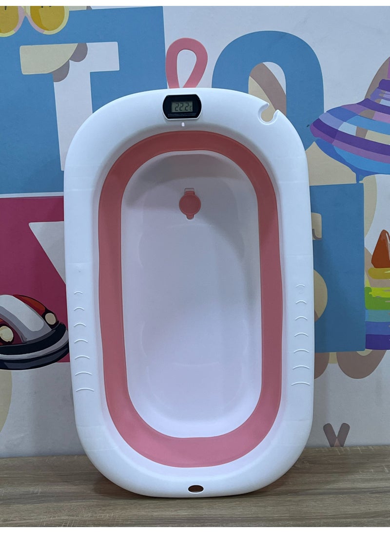 Foldable Silicone Baby Bath Tub with Cushion & Built-in Thermometer – Space-Saving, Non-Slip, Easy to Clean – 75×45×20 CM - Image 5