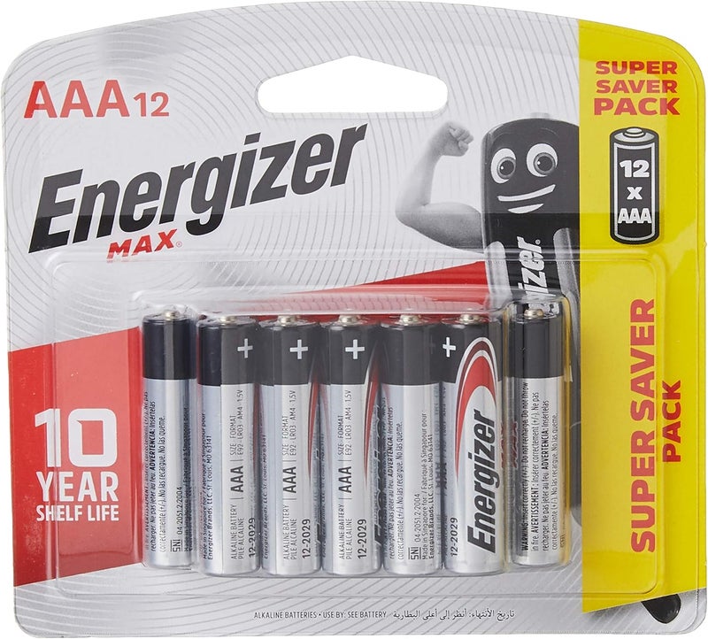 Energizer Max AAA Alkaline Battery - 12 Pack - Image 1