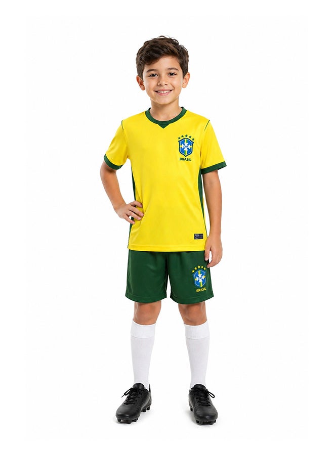 Toyland طقم قميص وشورت منتخب البرازيل 2026 لكأس العالم للأطفال - مقاس 34 (12-13 سنة) - Image 2