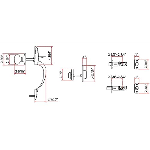 Design House 753533 Coventry Handleset with Cambridge Interior Knob and Single Cylinder Deadbolt Satin Nickel - Image 2