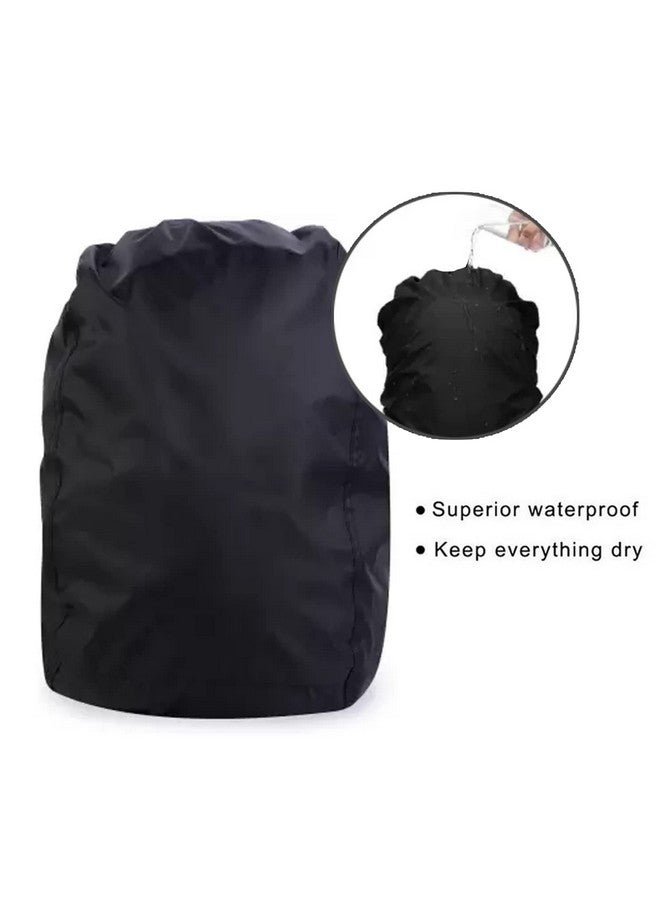 Ervio 1 Compartment Rain Cover for Backpack 35L Waterproof Bag Cover for School Laptop Trekking Bag | Rainproof Dustproof Backpack Cover Free Size for Men Women Travel Outdoor, Black - Image 2
