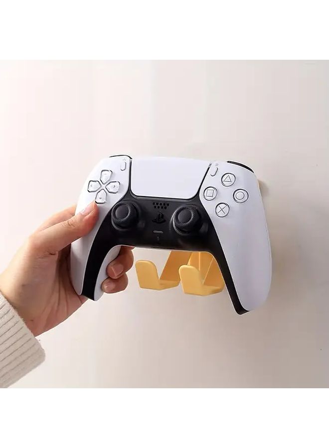 White Wall Mounted No Drill Game Controller Headphone Stand Organizer - Image 3
