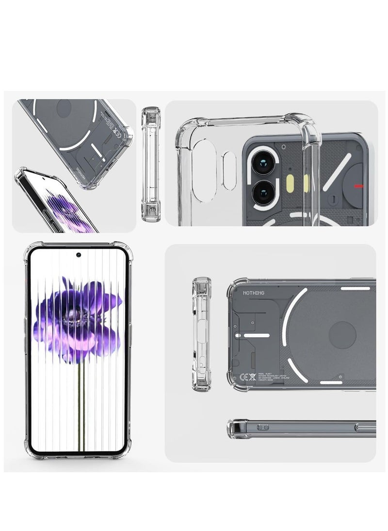 Raxoom غطاء شفاف لهاتف Nothing Phone 2 مع حماية الكاميرا وزوايا معززة رفيعة ومرنة من TPU سيليكون غطاء مضاد للصدمات لهاتف Nothing Phone 2 - Image 5