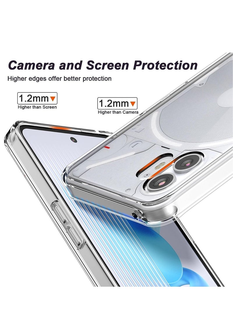 Raxoom غطاء شفاف لهاتف Nothing Phone 2 مع حماية الكاميرا وزوايا معززة رفيعة ومرنة من TPU سيليكون غطاء مضاد للصدمات لهاتف Nothing Phone 2 - Image 3