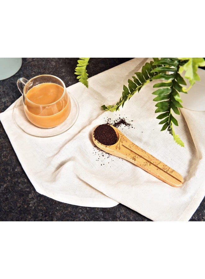 Talisman Designs Laser Etched Beechwood Scoop with Clip | Nature Design | Wood Coffee Spoon |, Cute & Functional Kitchen Tool, | Small Wooden Utensils - Image 5