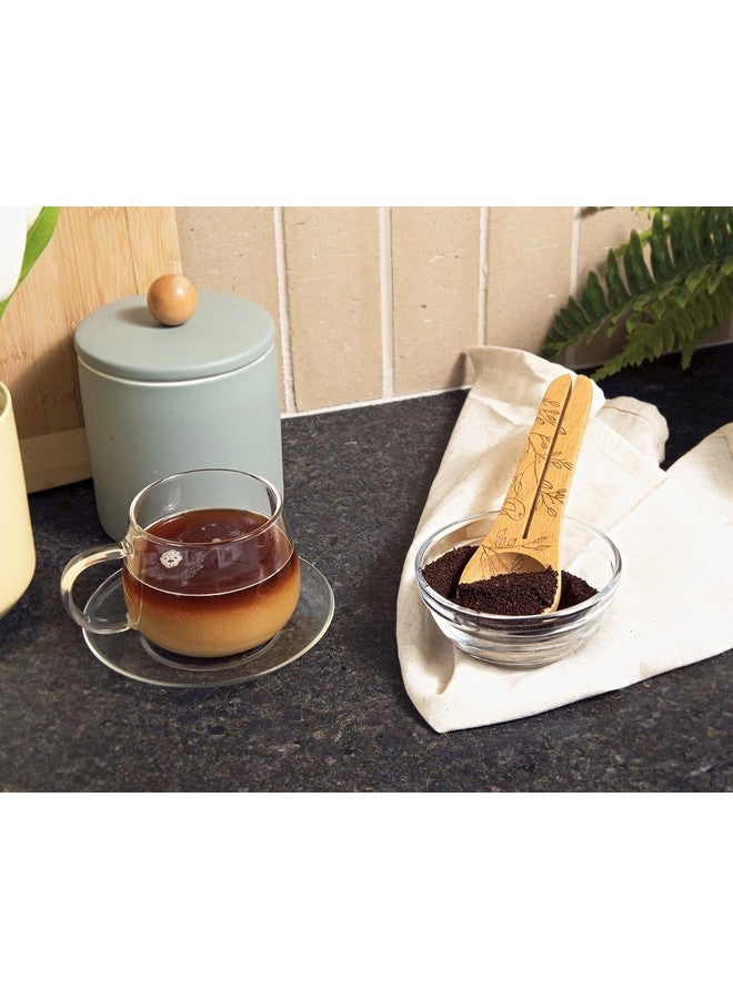 Talisman Designs Laser Etched Beechwood Scoop with Clip | Nature Design | Wood Coffee Spoon |, Cute & Functional Kitchen Tool, | Small Wooden Utensils - Image 4