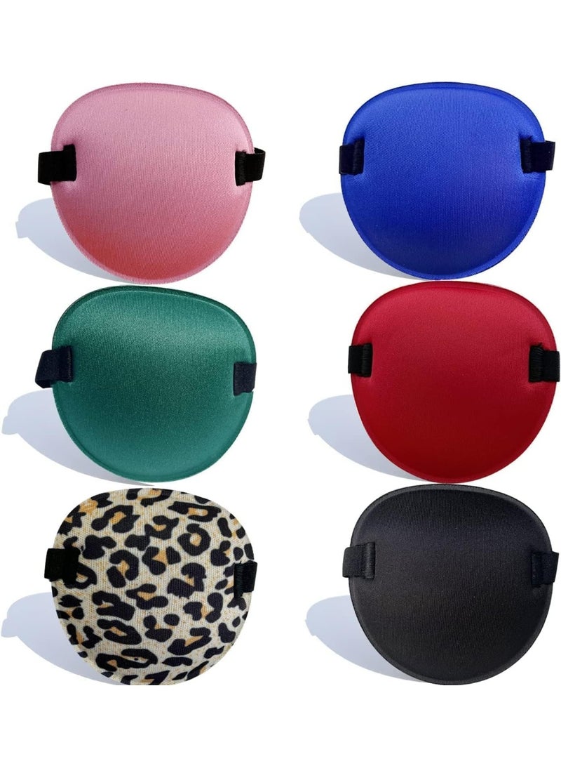 6 قناع العين ، قناع العين الناعمة ، قناع العين القابلة للتعديل للبالغين والأطفال ، قناع العين الكسول في العين اليسرى أو اليمنى ، تصميم ثلاثي الأبعاد ، تنفس ، مناسبة للتدريب الكسل - Image 1