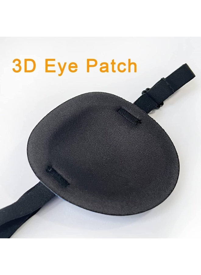 6 قناع العين ، قناع العين الناعمة ، قناع العين القابلة للتعديل للبالغين والأطفال ، قناع العين الكسول في العين اليسرى أو اليمنى ، تصميم ثلاثي الأبعاد ، تنفس ، مناسبة للتدريب الكسل - Image 5
