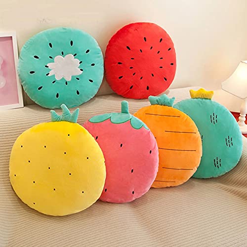 Peach Cuddle Velvet Fruit Shaped Cushion for Kids Room, Living Room, Bedroom, Nursery Decor (16x16 inch, Green) - Image 4